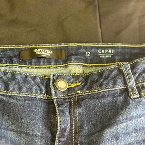 SIMPLY VERA VERA WANG Women's Capri Mid Rise Size 12